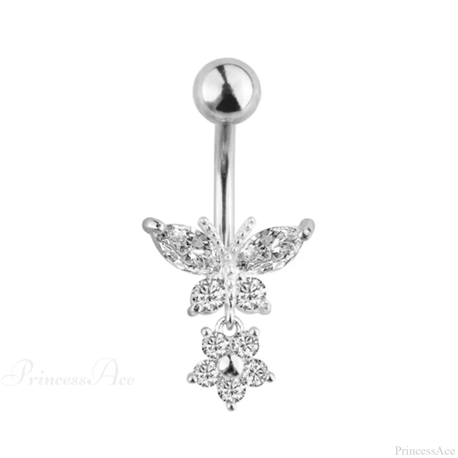 Crystal Heart Pink Gothic Belly Ring - Image 22