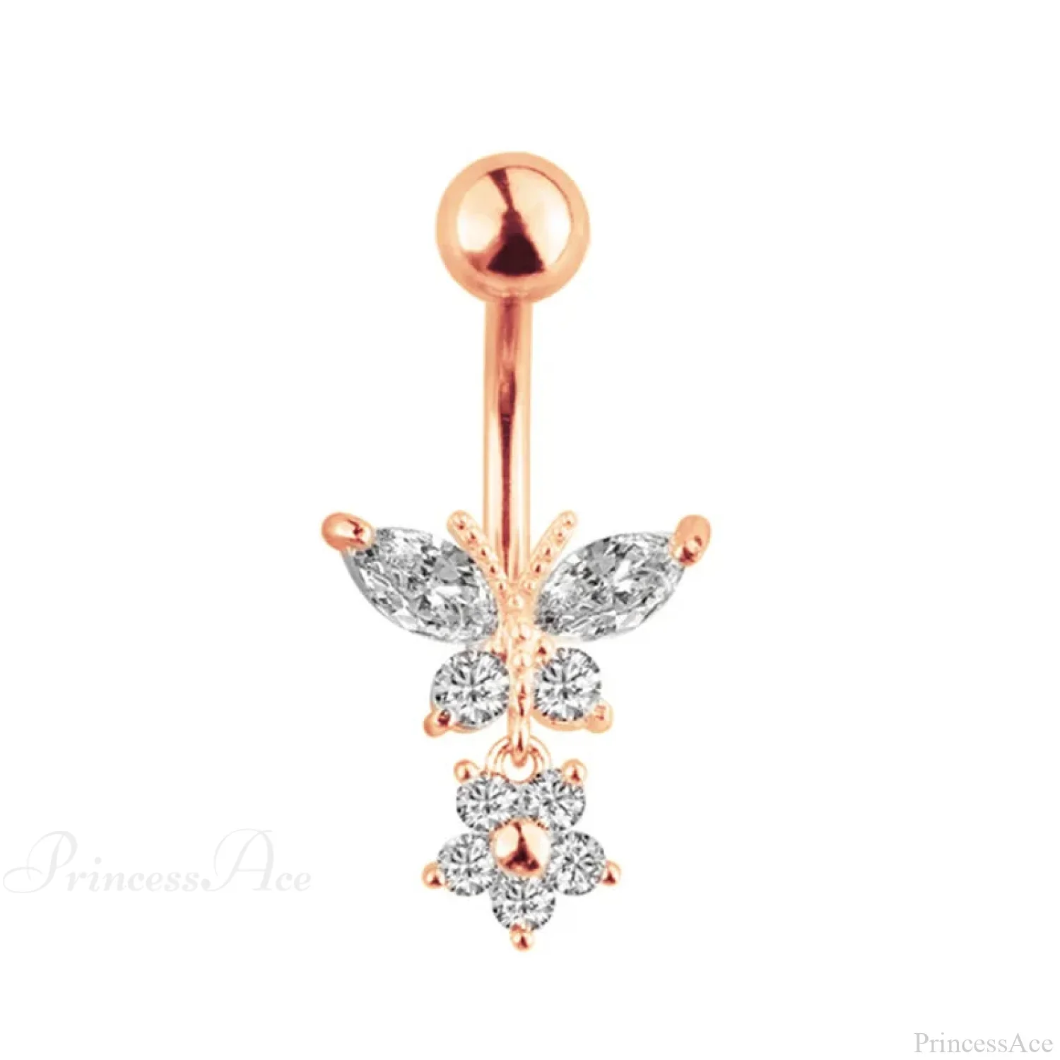 Crystal Heart Pink Gothic Belly Ring - Image 24
