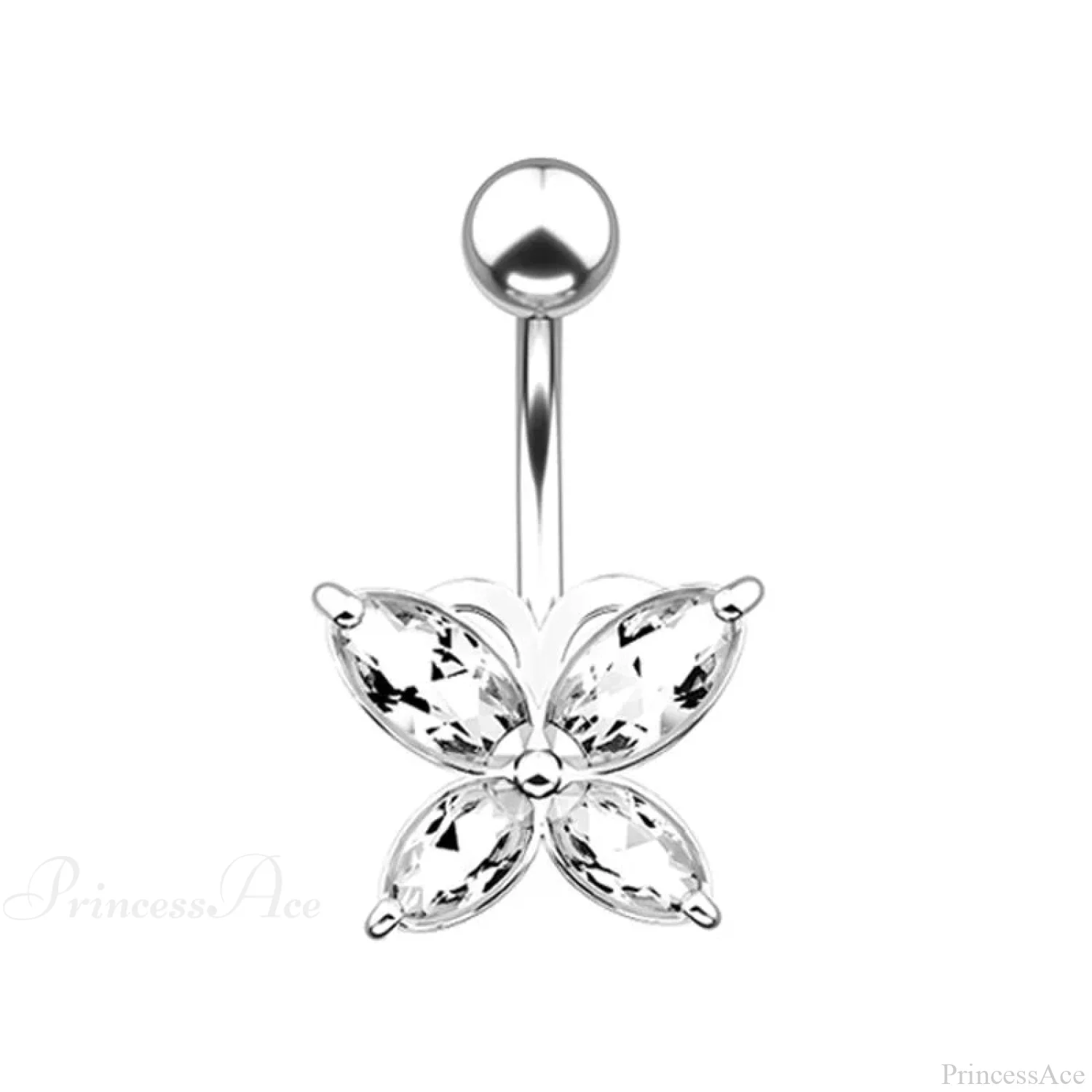 Crystal Heart Pink Gothic Belly Ring - Image 7
