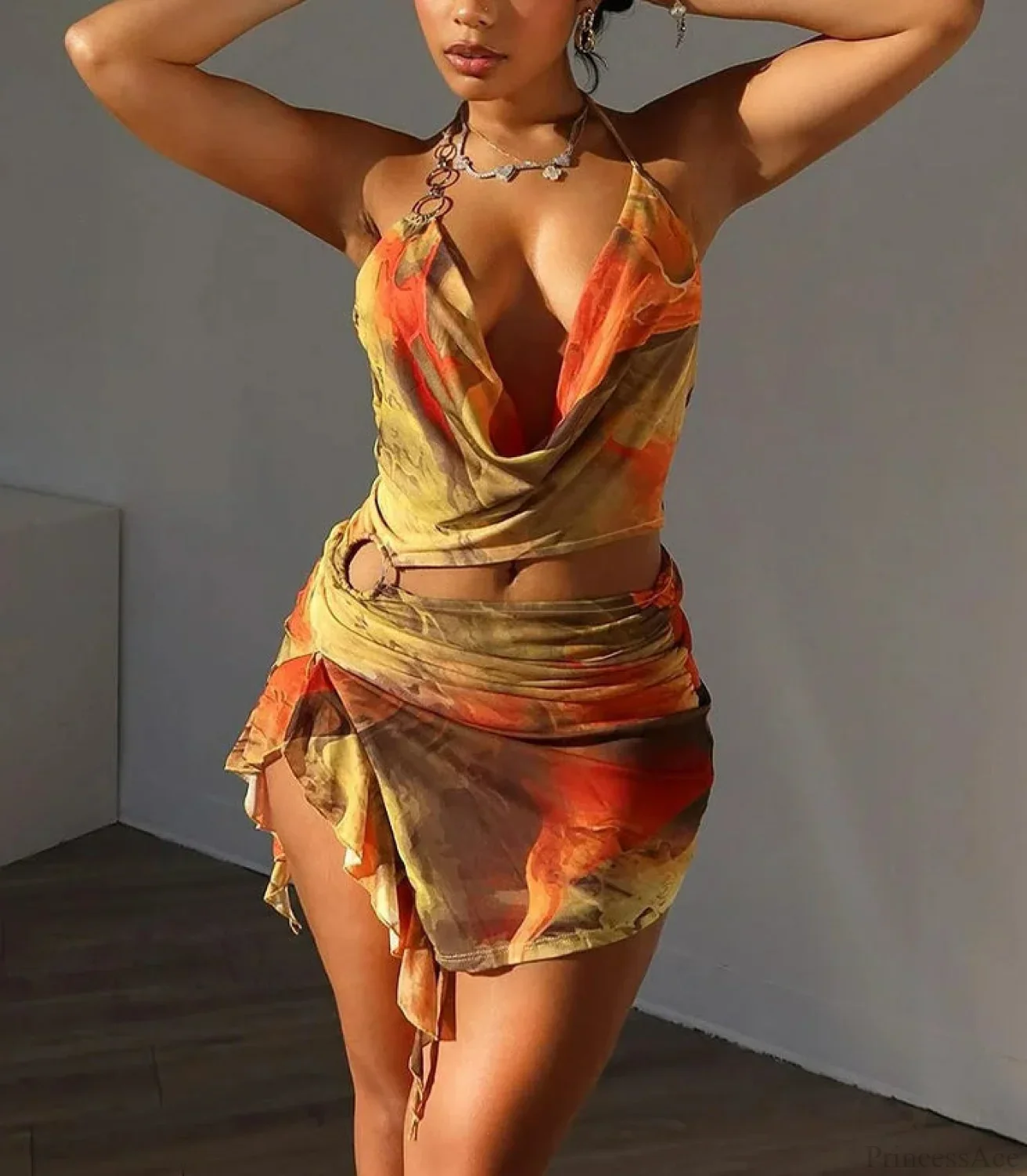 Cutout Hollow-Out Mini Dress - Image 3