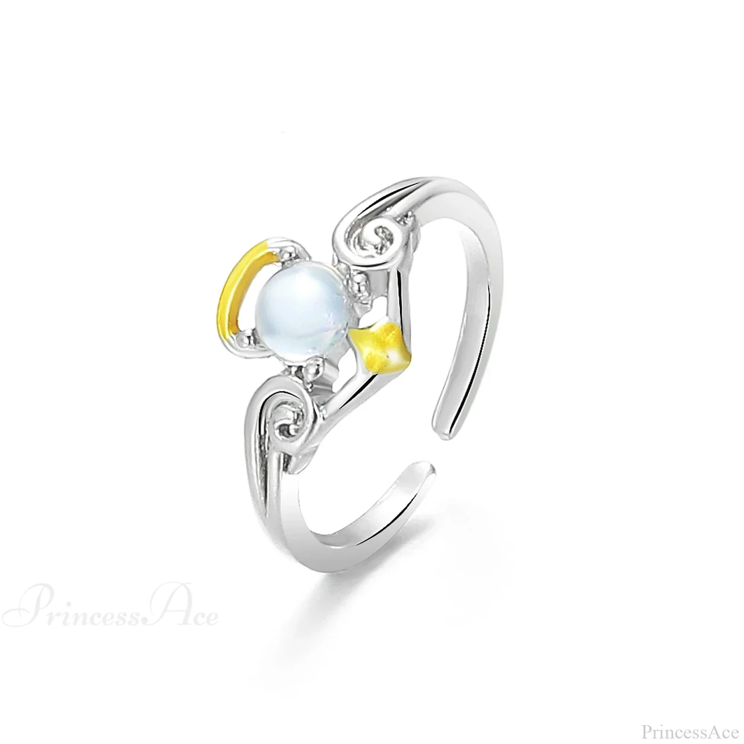 Dark Animal Butterfly Zircon Star Ring - Image 4