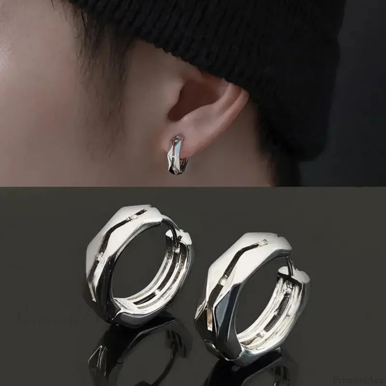 Dark Black Skull Awl Rock Declaration Earring - Image 18