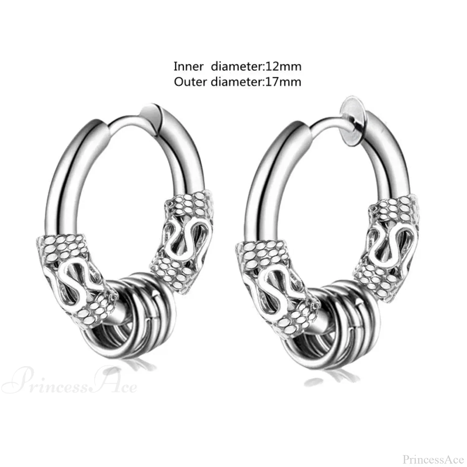 Dark Black Skull Awl Rock Declaration Earring - Image 27