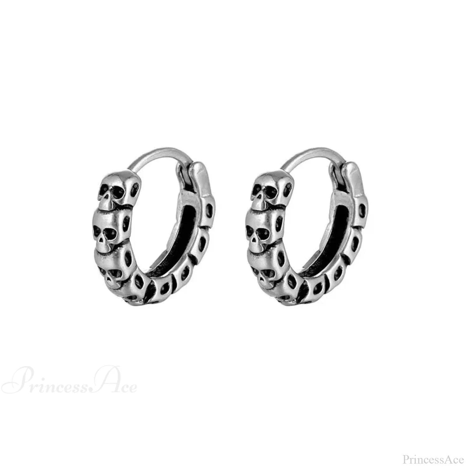 Dark Black Skull Awl Rock Declaration Earring - Image 31
