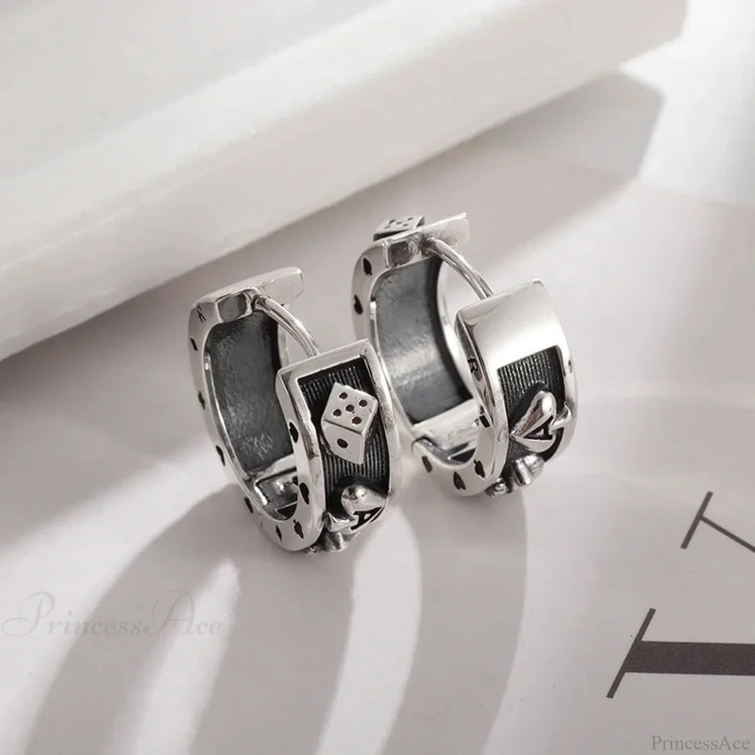 Dark Black Skull Awl Rock Declaration Earring - Image 37