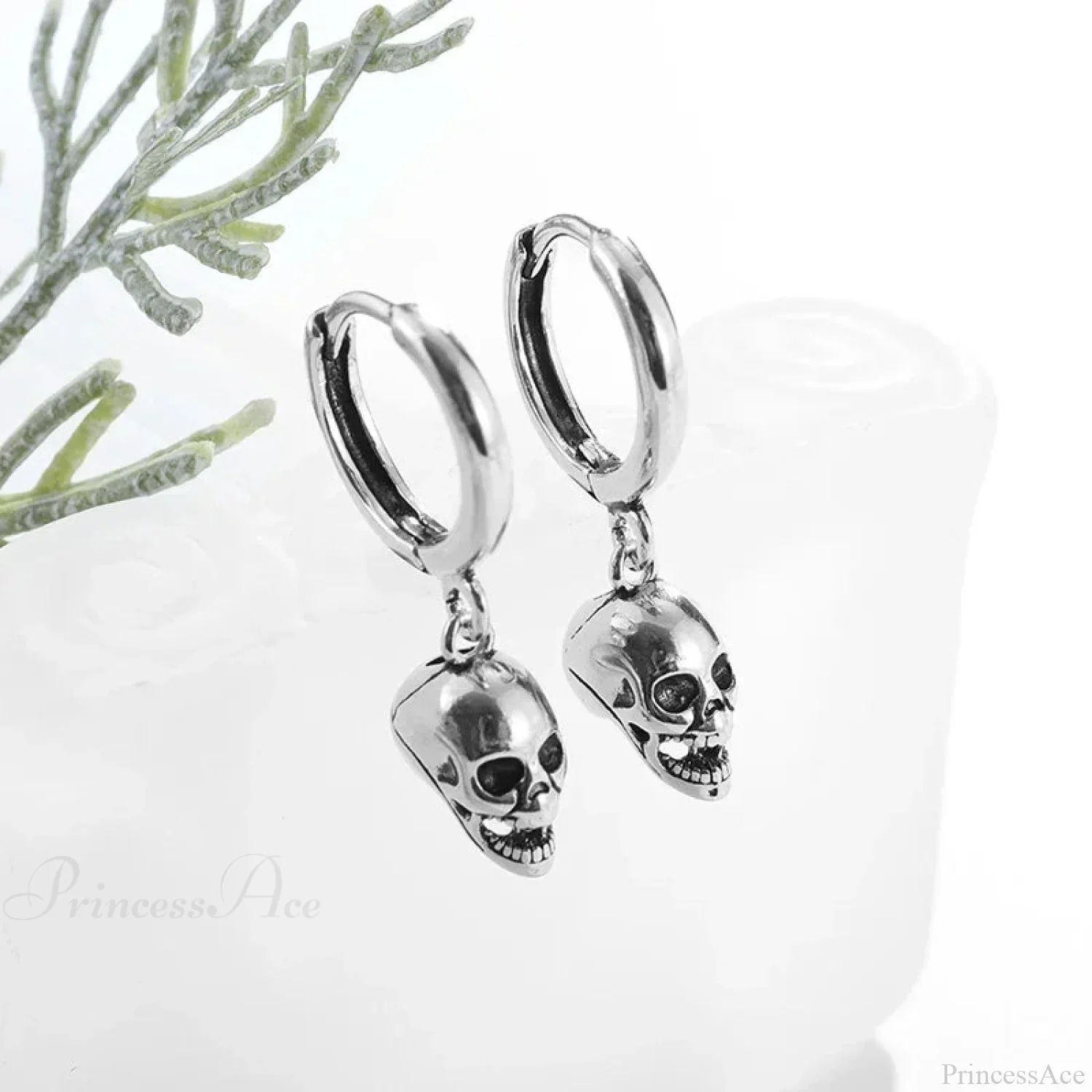 Dark Black Skull Awl Rock Declaration Earring - Image 38
