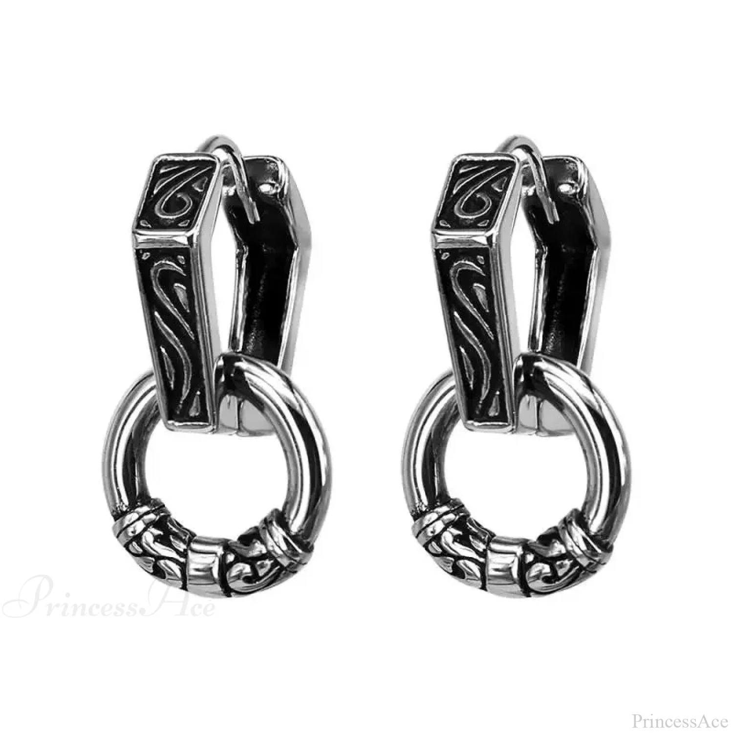 Dark Black Skull Awl Rock Declaration Earring - Image 45