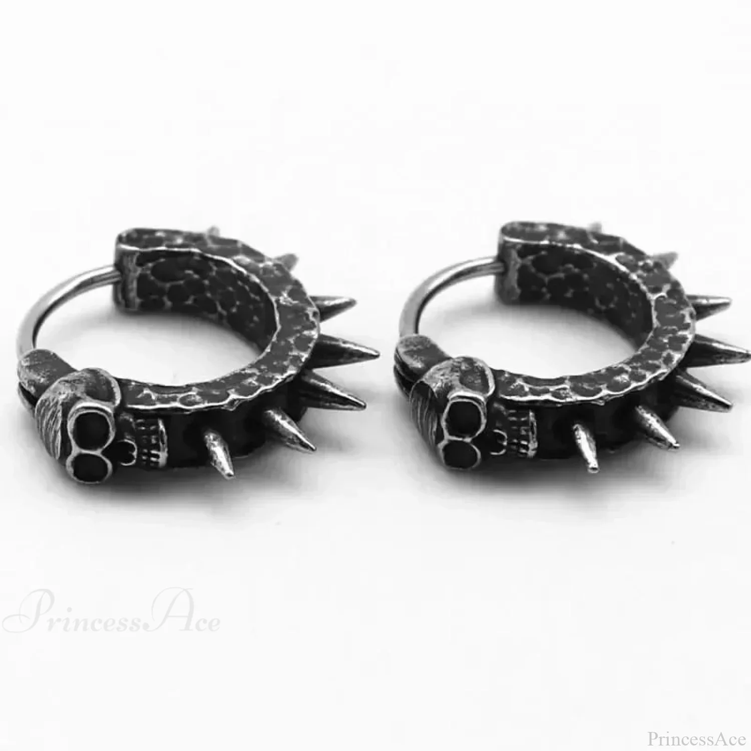 Dark Black Skull Awl Rock Declaration Earring - Image 6