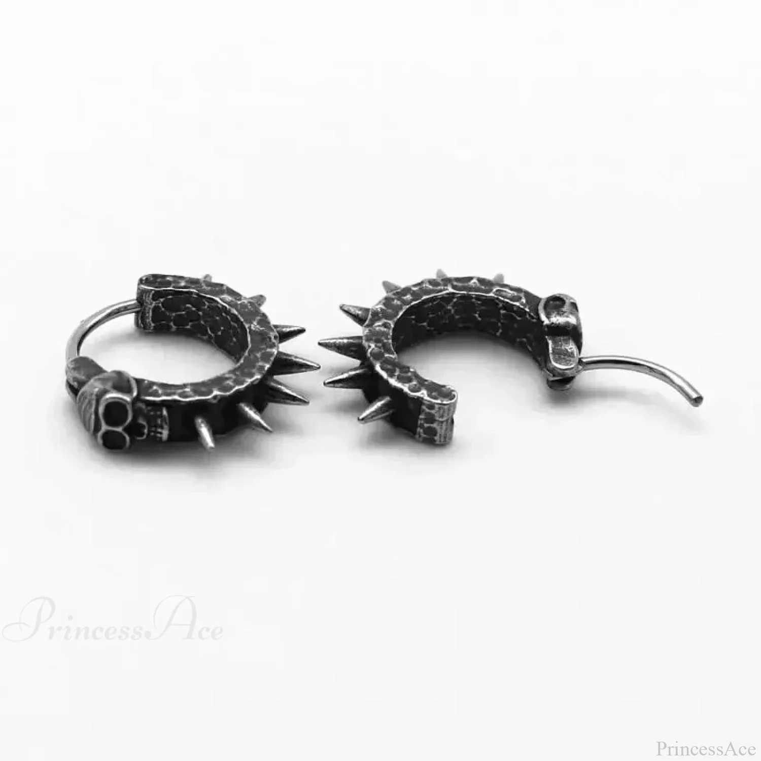 Dark Black Skull Awl Rock Declaration Earring - Image 8