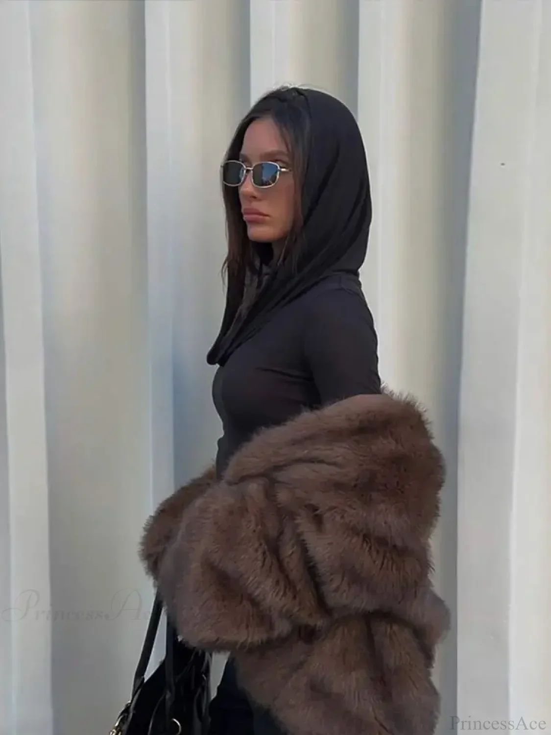 Dark Brown Lapel Short Coat - Image 3