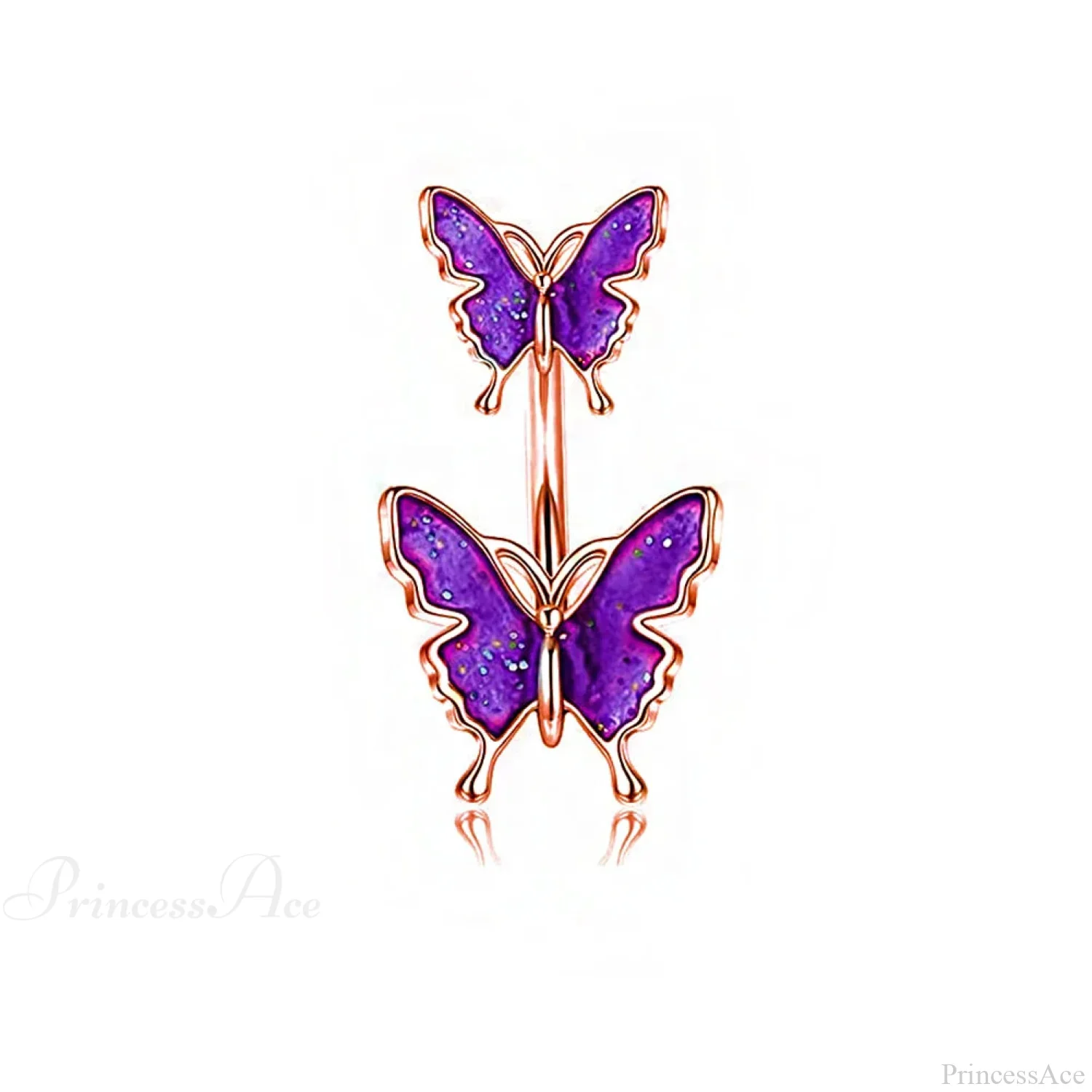 Dark Butterfly Pendant Belly Ring - Image 10