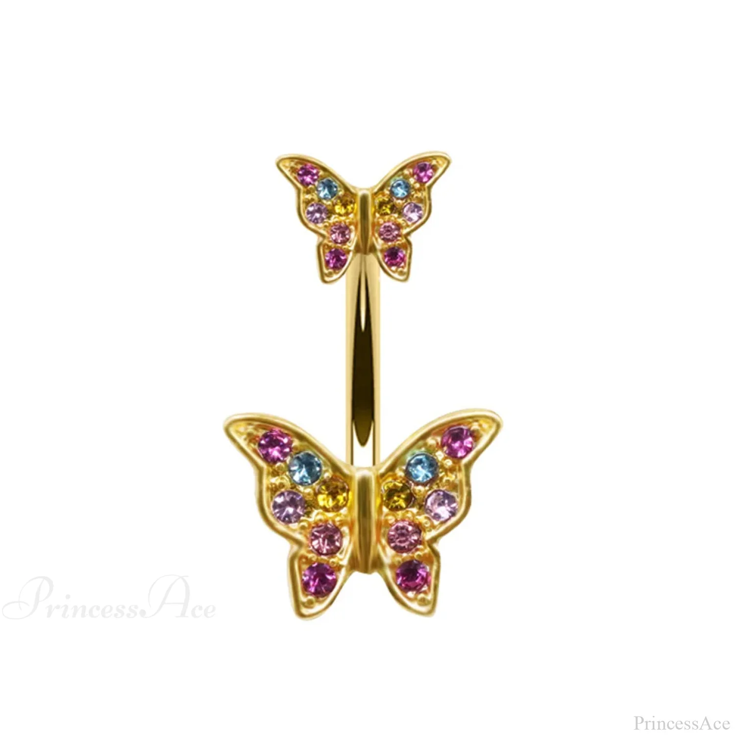 Dark Butterfly Pendant Belly Ring - Image 3