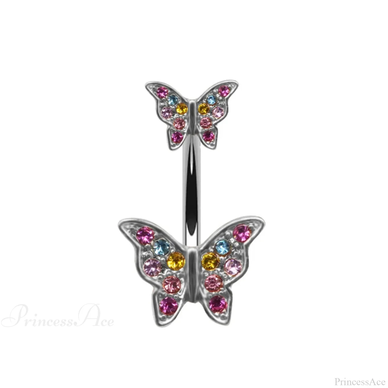 Dark Butterfly Pendant Belly Ring - Image 4