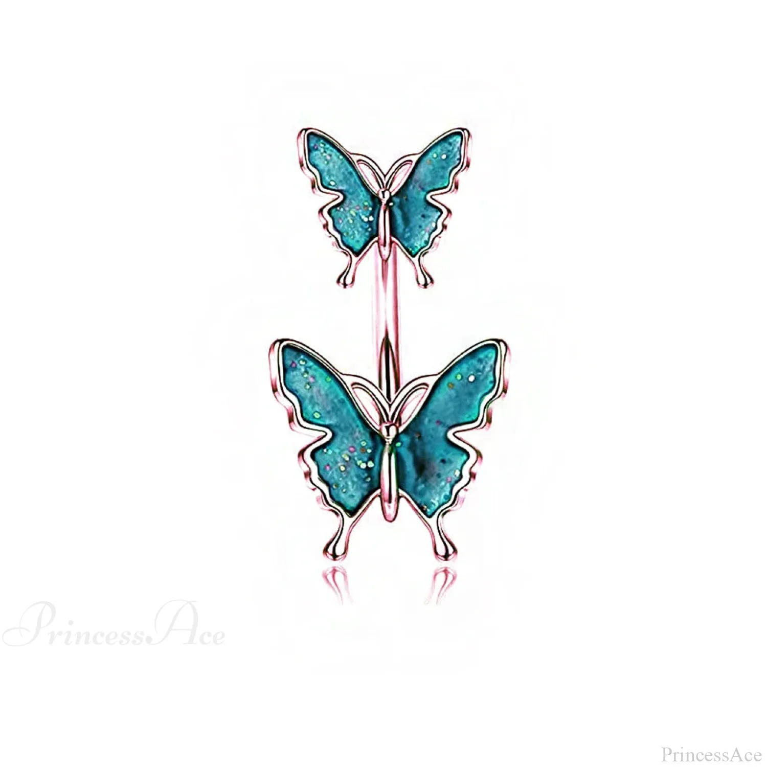 Dark Butterfly Pendant Belly Ring - Image 6