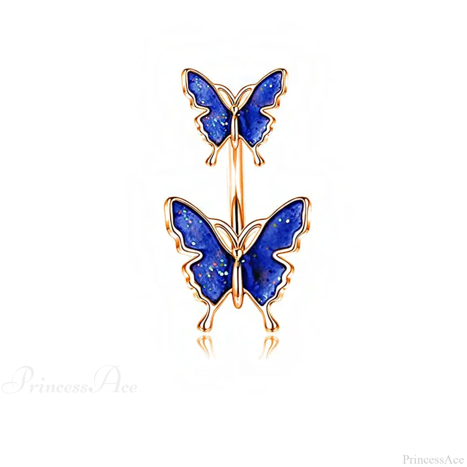 Dark Butterfly Pendant Belly Ring - Image 8