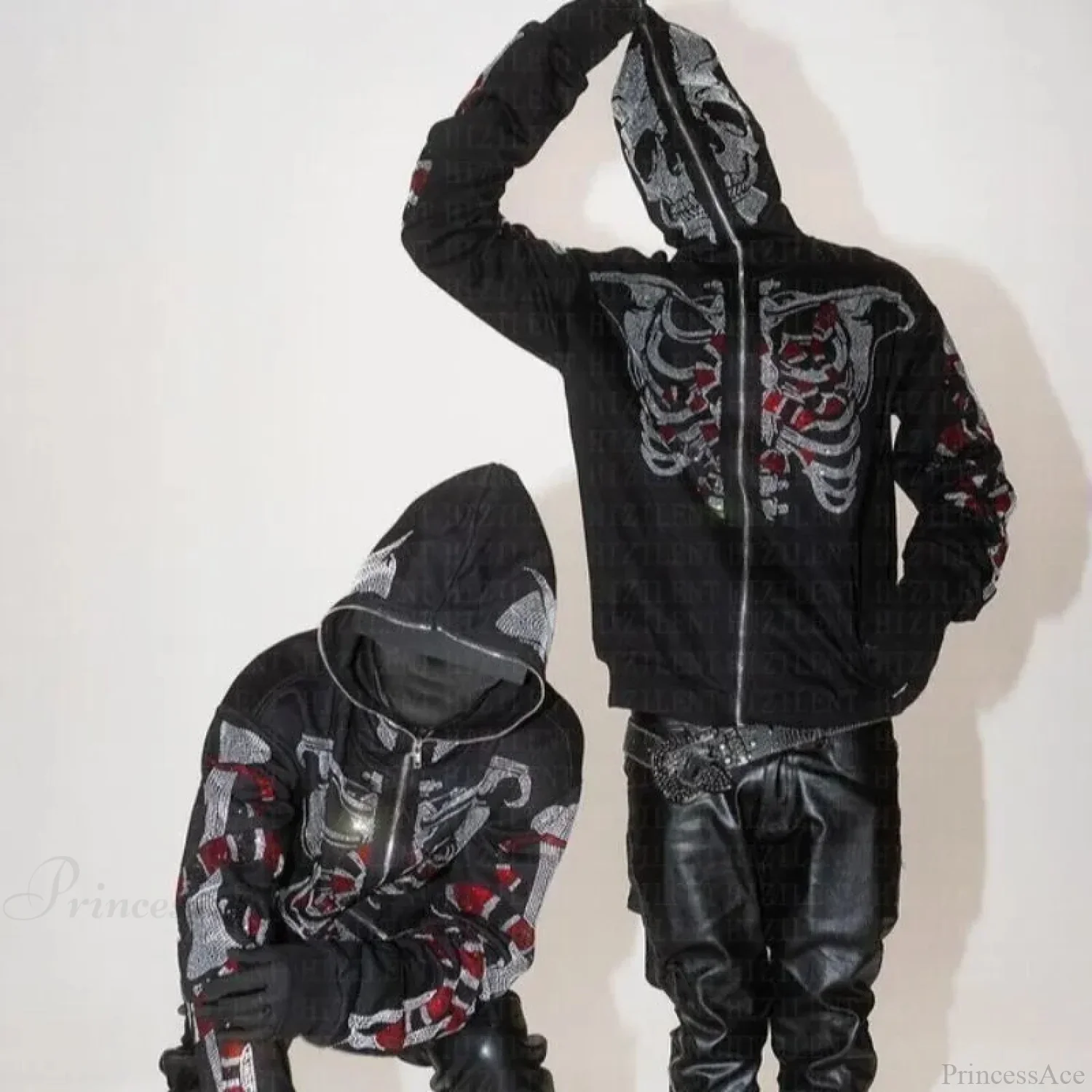 Dark Butterfly Skeleton Zip Jacket - Image 2