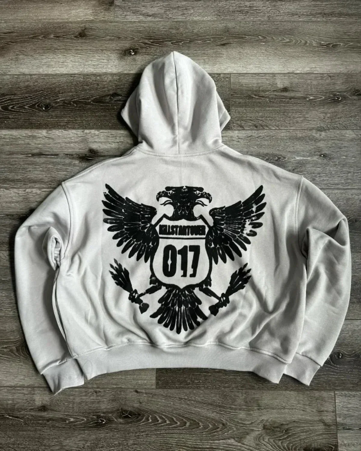 Dark Cartoon Letter Zip Hoodie - Image 2