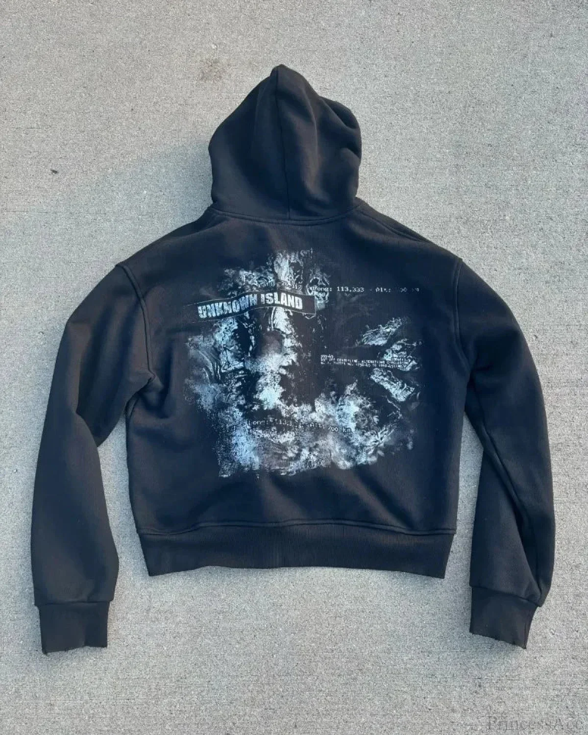 Dark Cartoon Print Pullover Hoodie