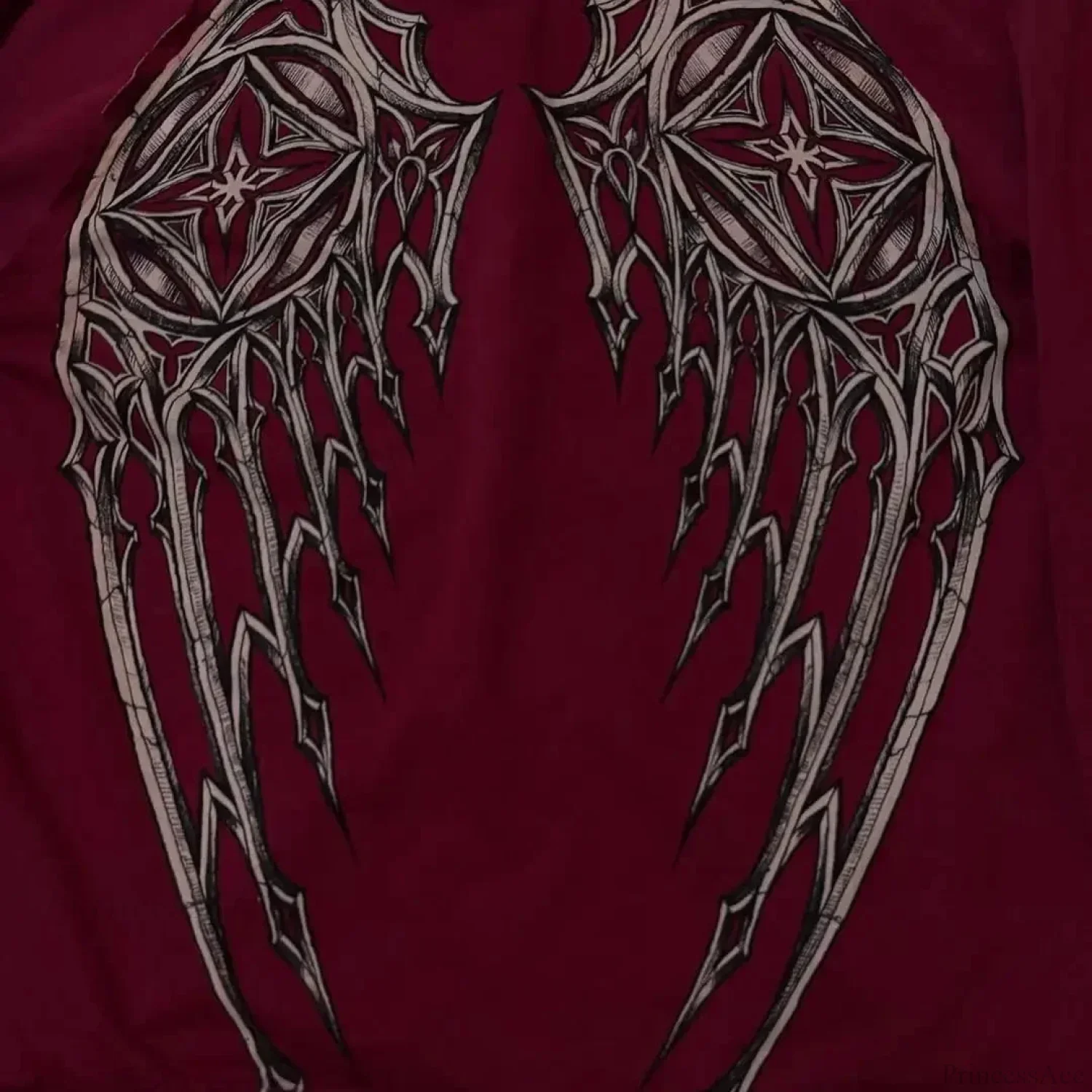 Dark Crimson Oversize Zipper Hoodie - Image 4