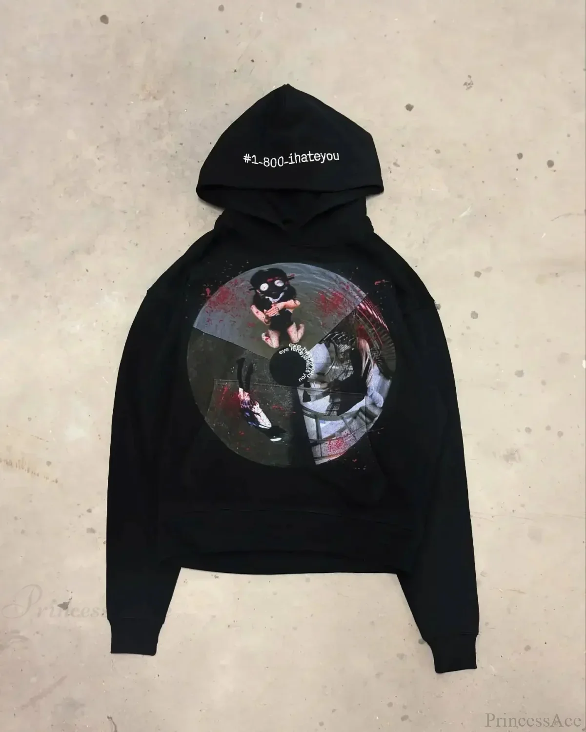 Dark Dirty Pictorial Print Hoodie - Image 11