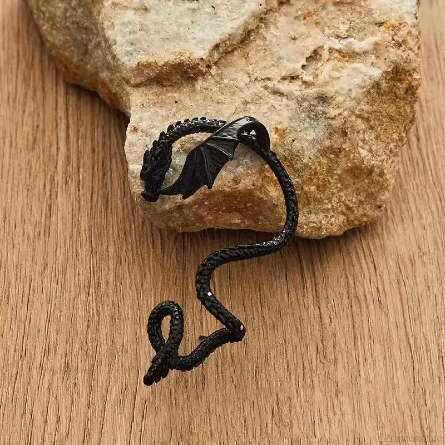 Dark Dragon Envelop Vintage Creature Post Earring - Image 14