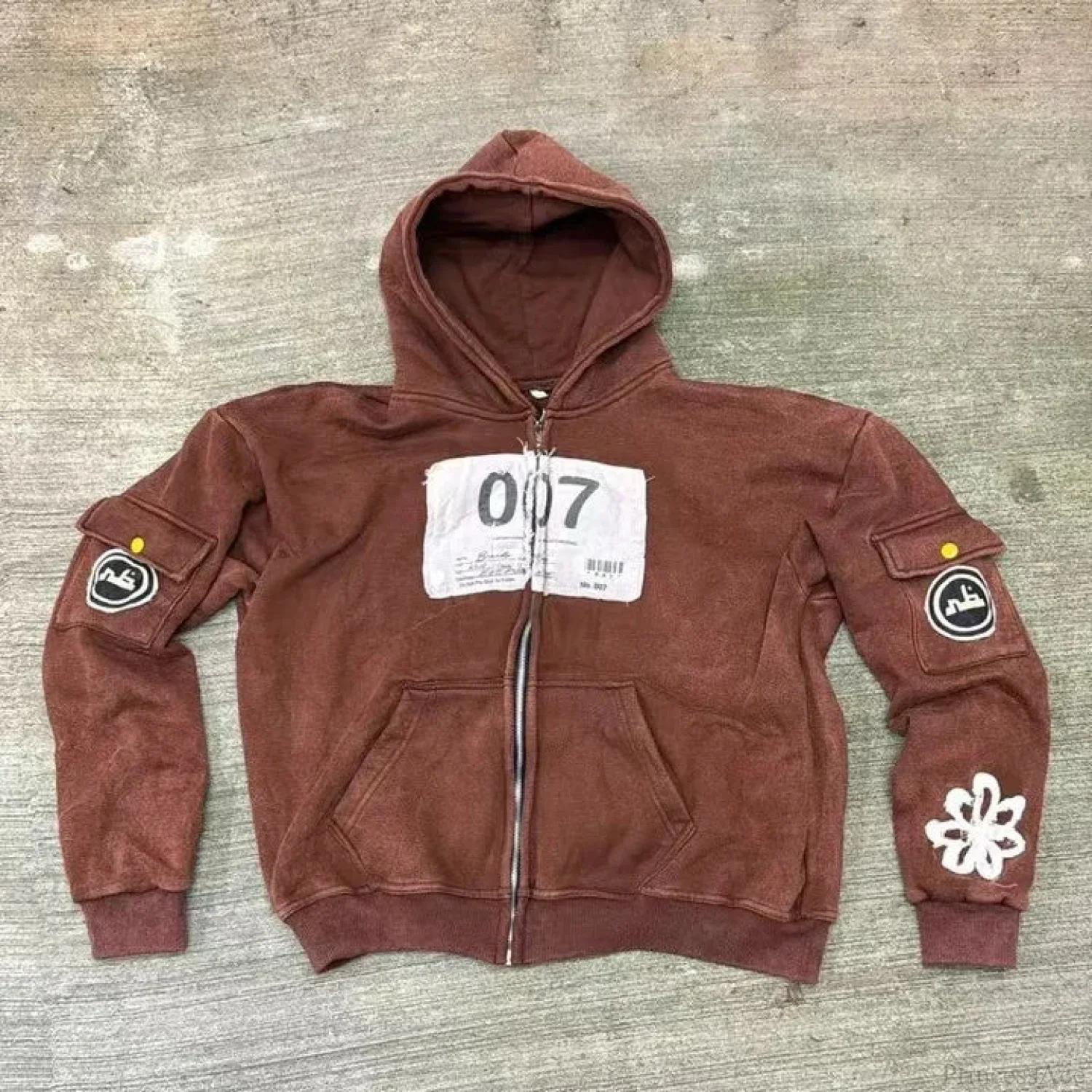 Dark Embroidered Large Hoodie - Image 11