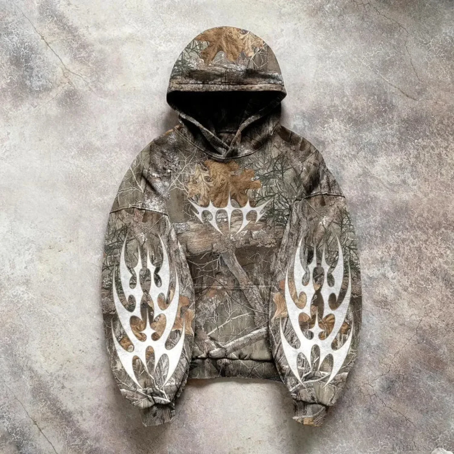 Dark Embroidered Large Hoodie - Image 14