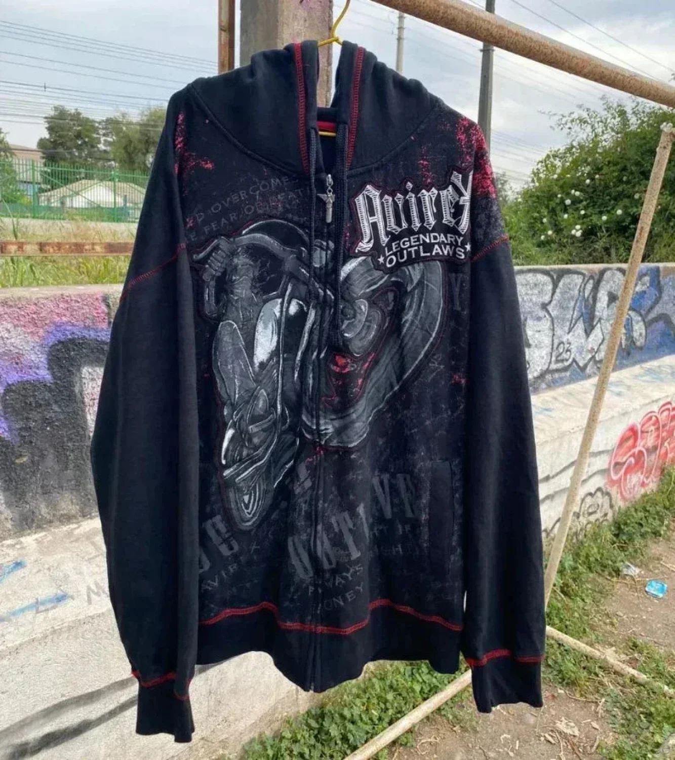 Dark Eyes Print Athletic Hoodie - Image 6