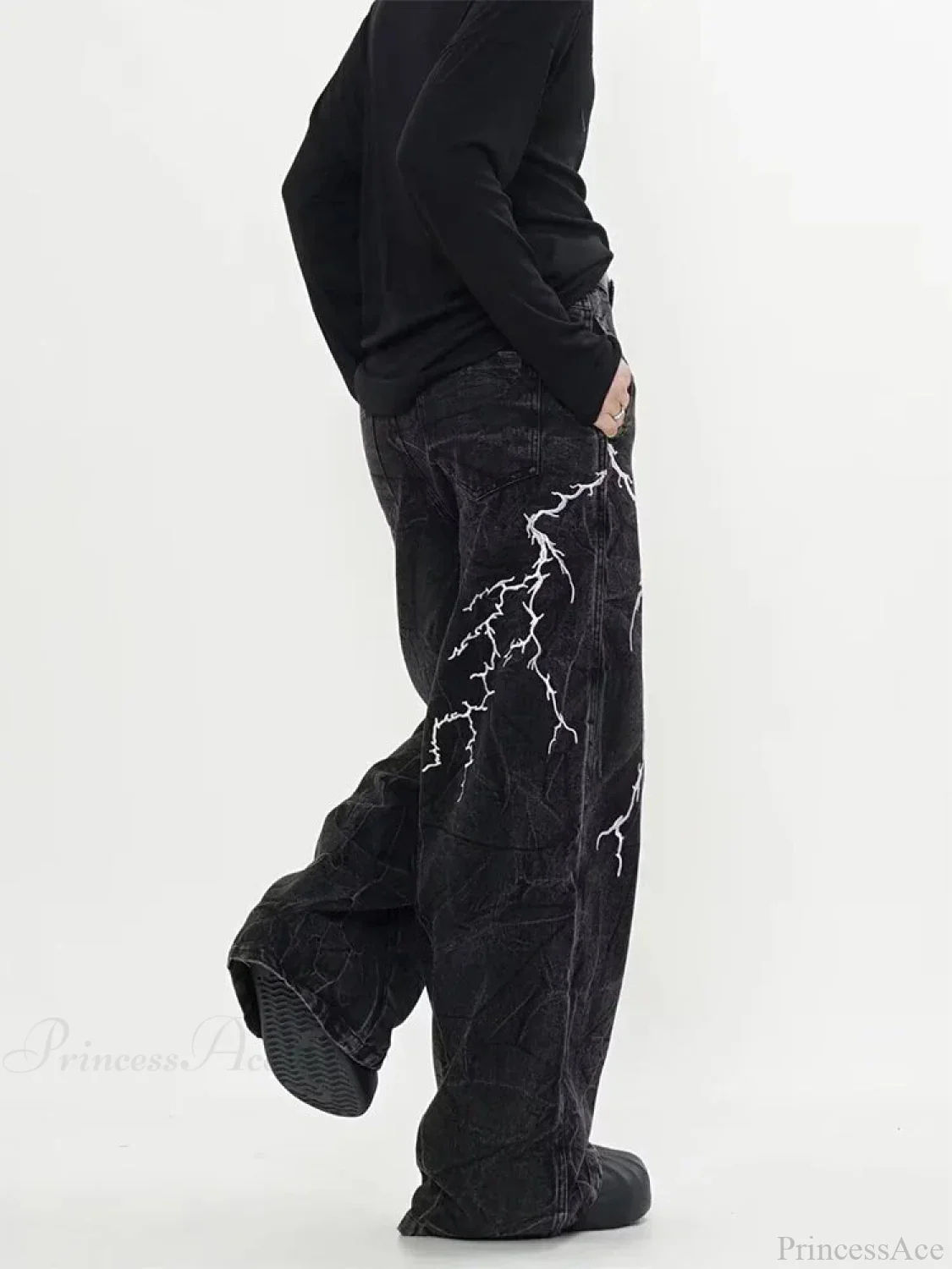 Dark Gothic Loose Harajuku Denim Trouser - Image 2