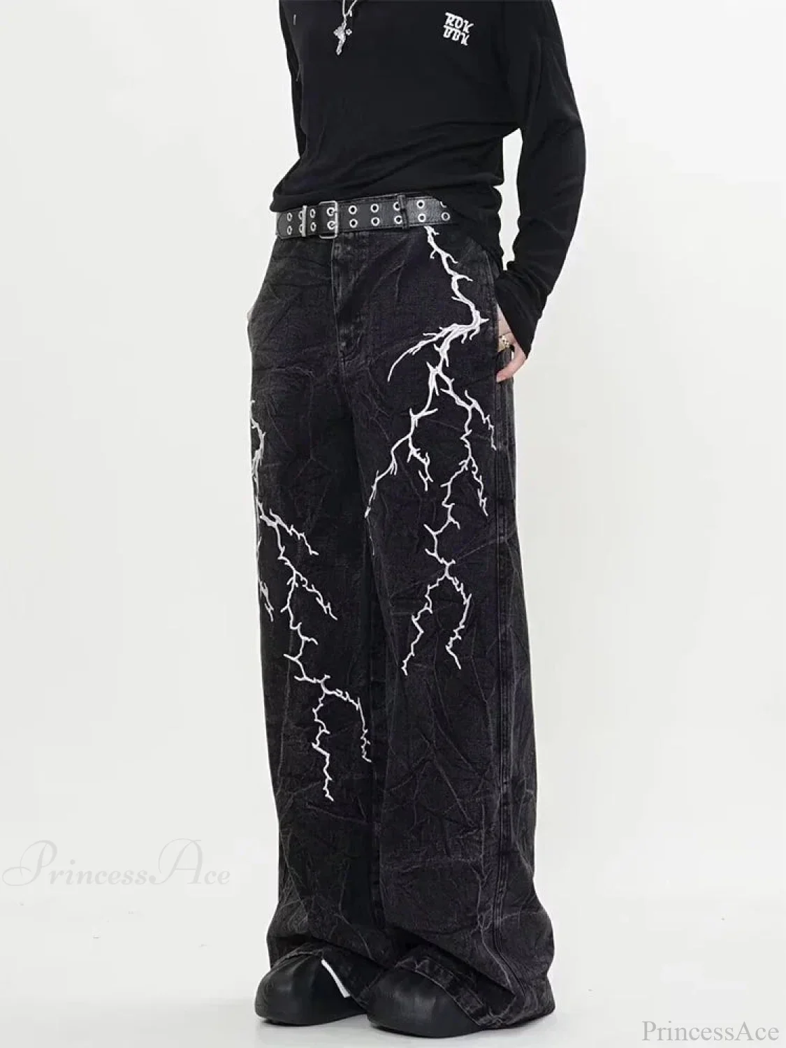 Dark Gothic Loose Harajuku Denim Trouser - Image 3