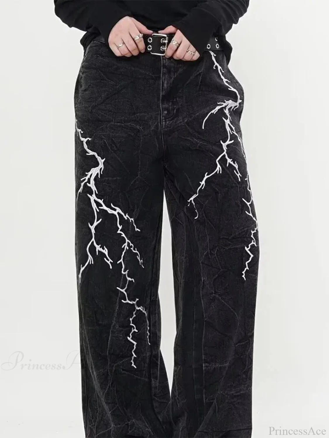 Dark Gothic Loose Harajuku Denim Trouser - Image 4