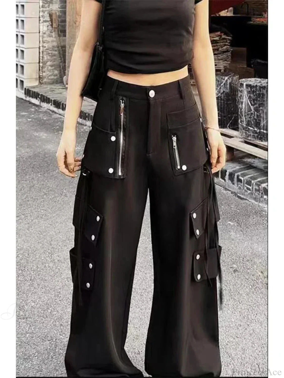 Dark Gothic Y2K Cargo Denim Pant - Image 3