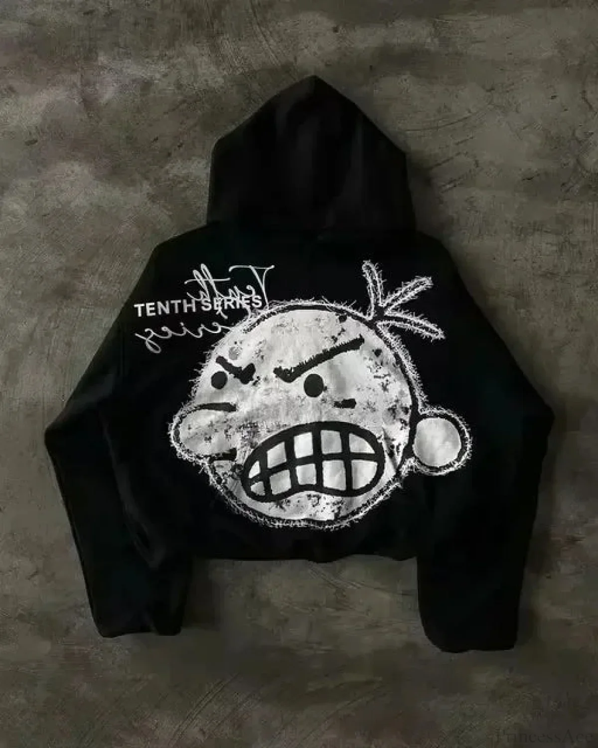 Dark Hip Hop Graphic Print Hoodie - Image 4