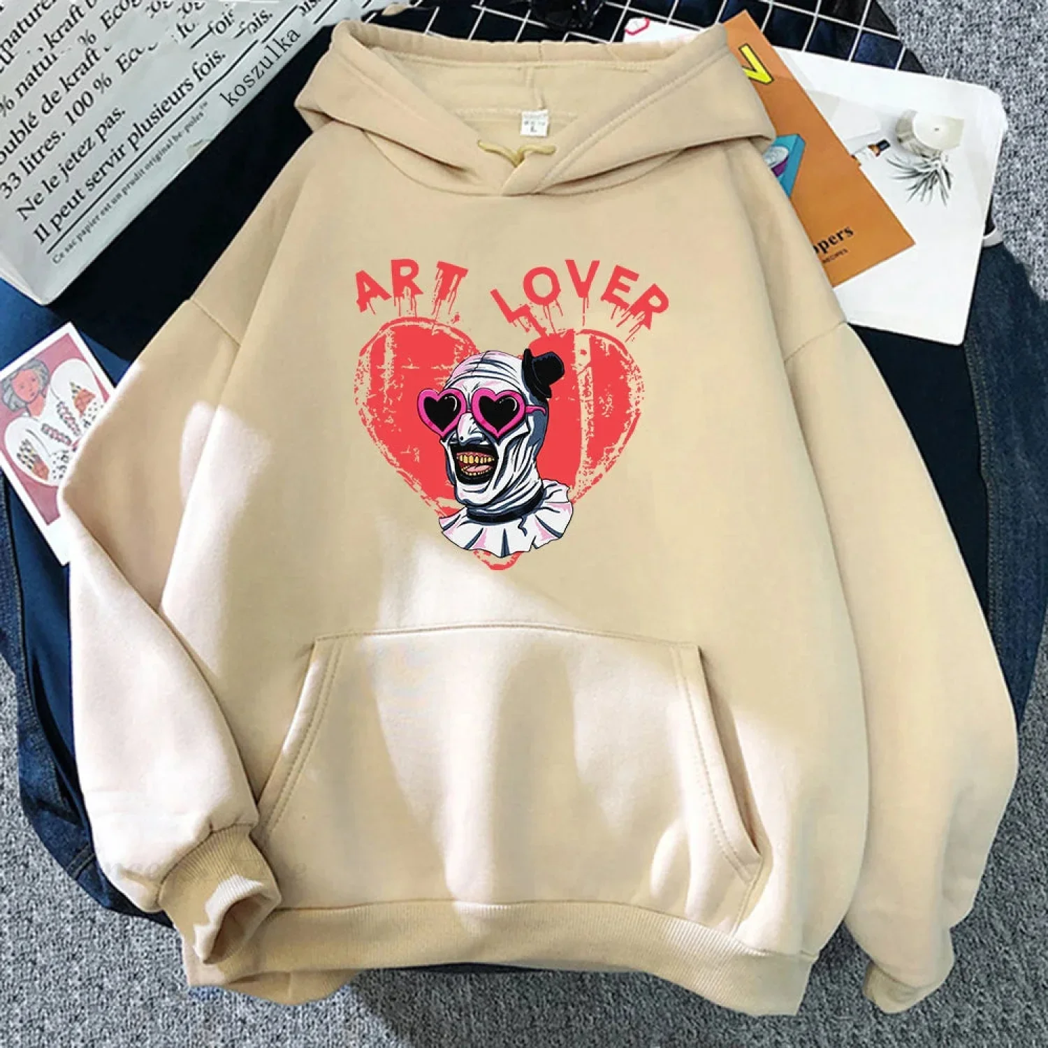 Dark Jester Graphic Pullover Hoodie - Image 2