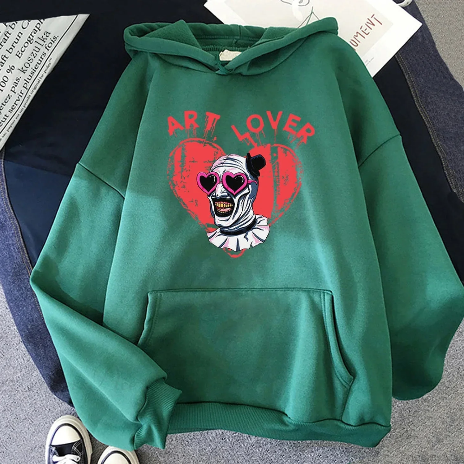 Dark Jester Graphic Pullover Hoodie - Image 3