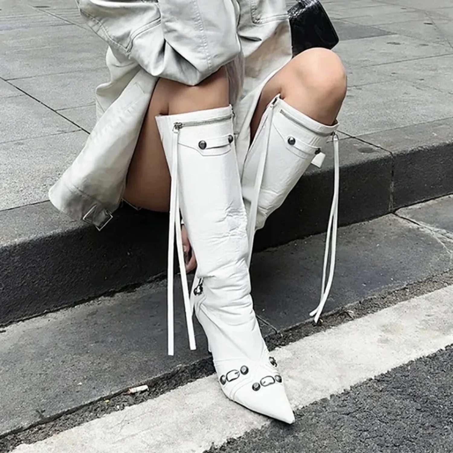 Dark Knight Elegant Style Pointed Toe Tall Boot - Image 5