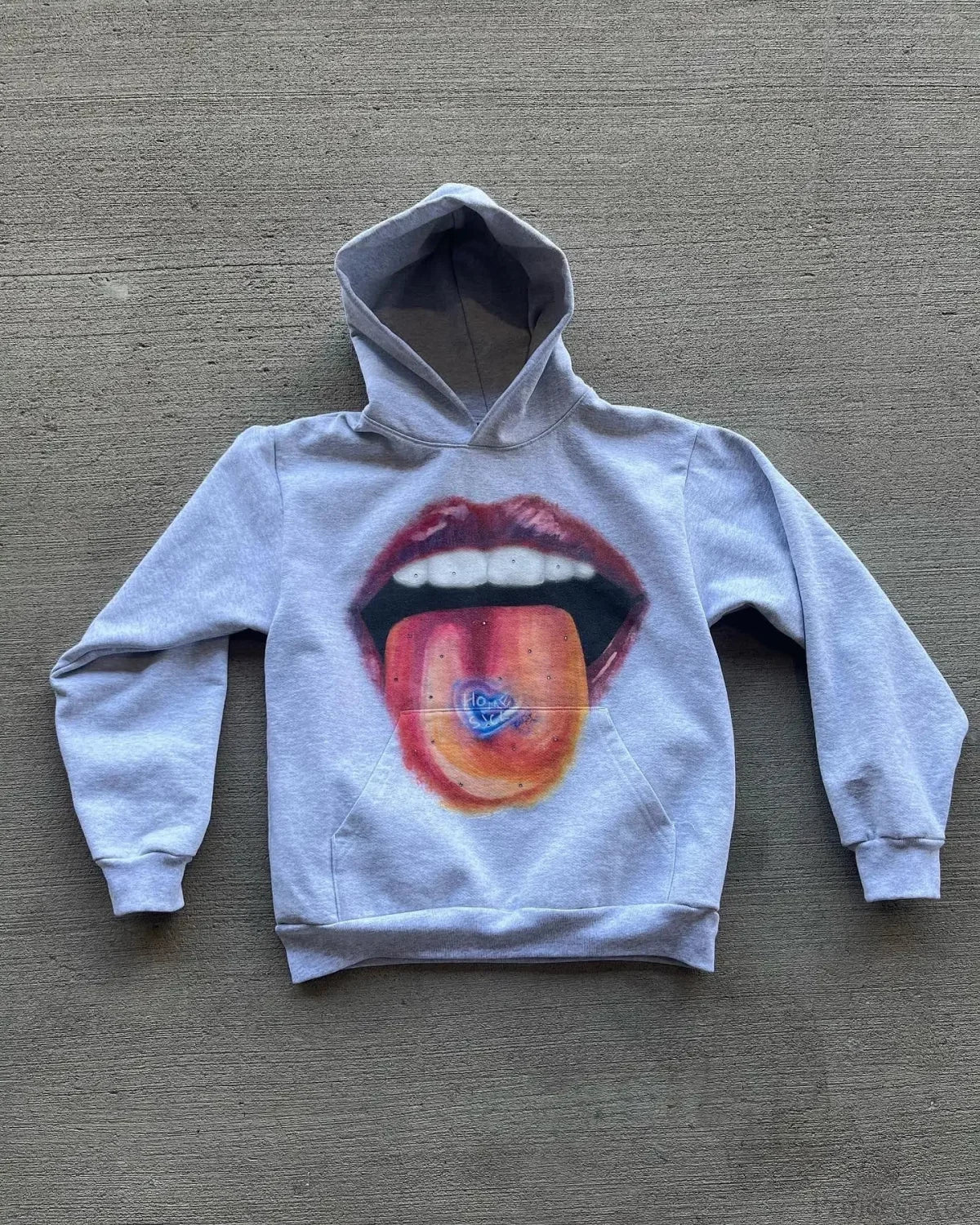 Dark Lips Visual Pullover Hoodie - Image 5