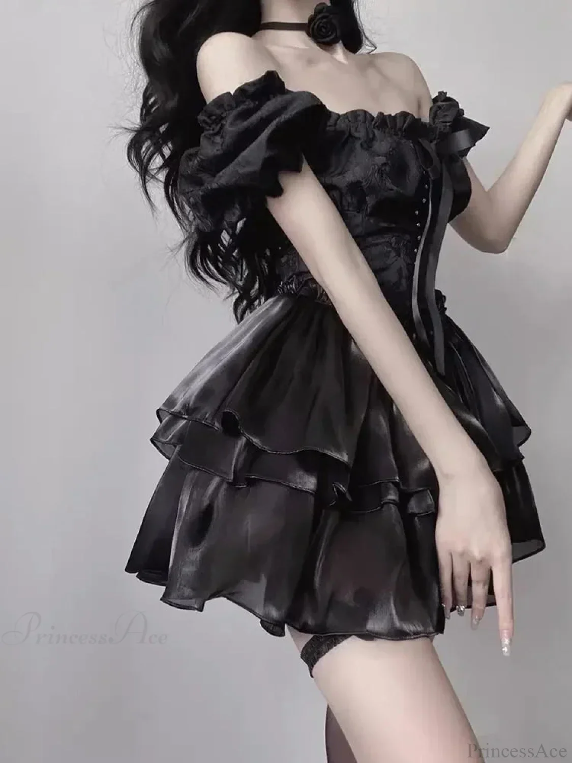 Dark Lolita Spaghetti Small Dress - Image 2