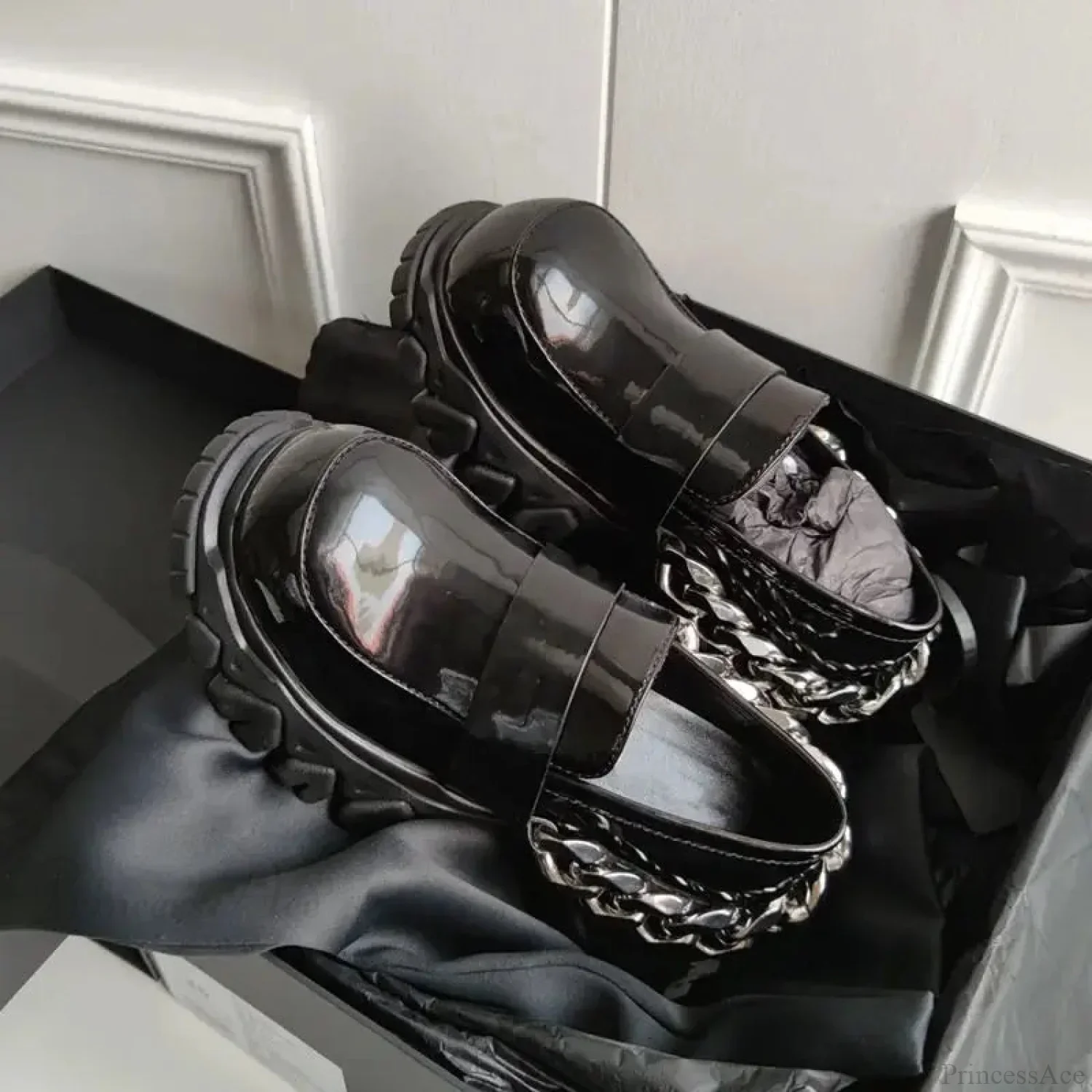 Dark Medieval Bulky Heel Tennis Shoe - Image 4
