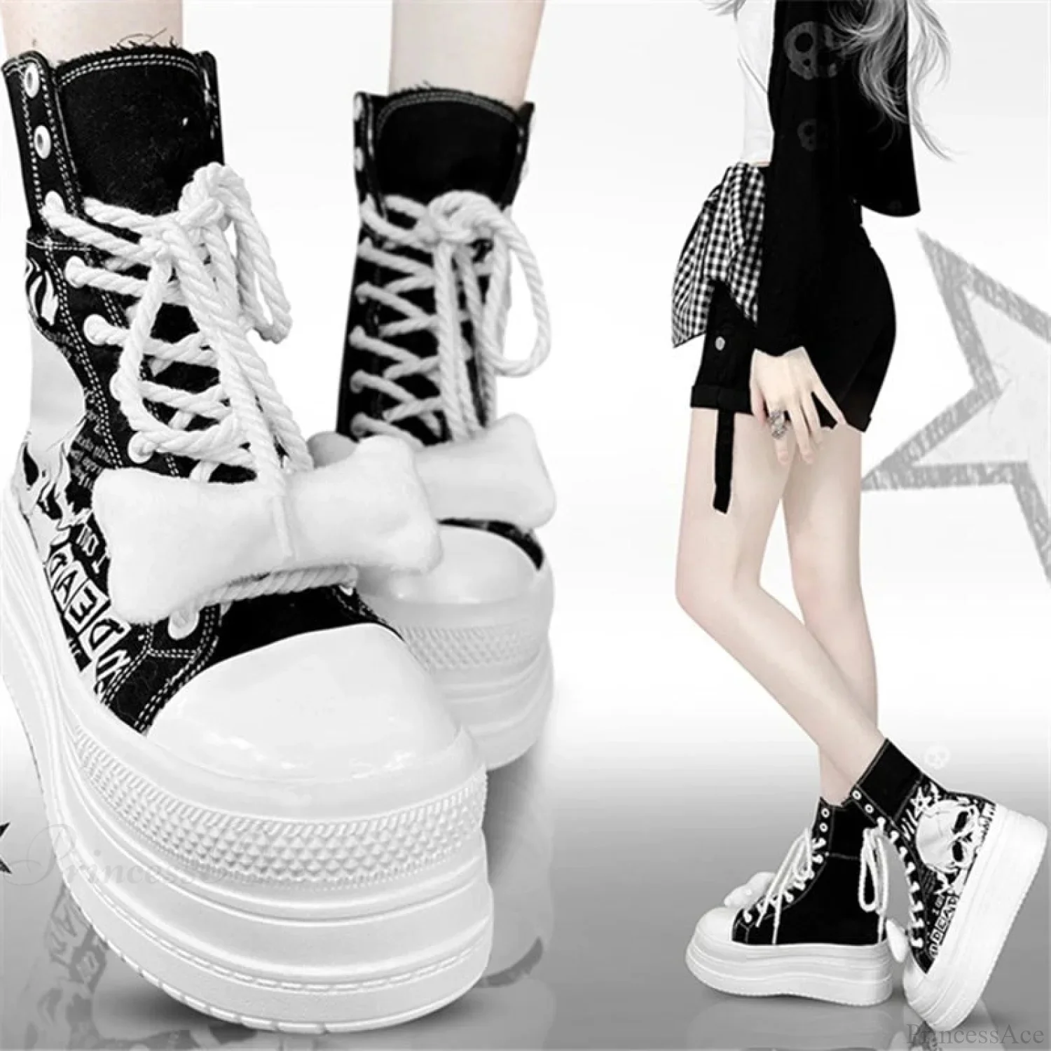 Dark Net Leather Bulky Sneaker - Image 2