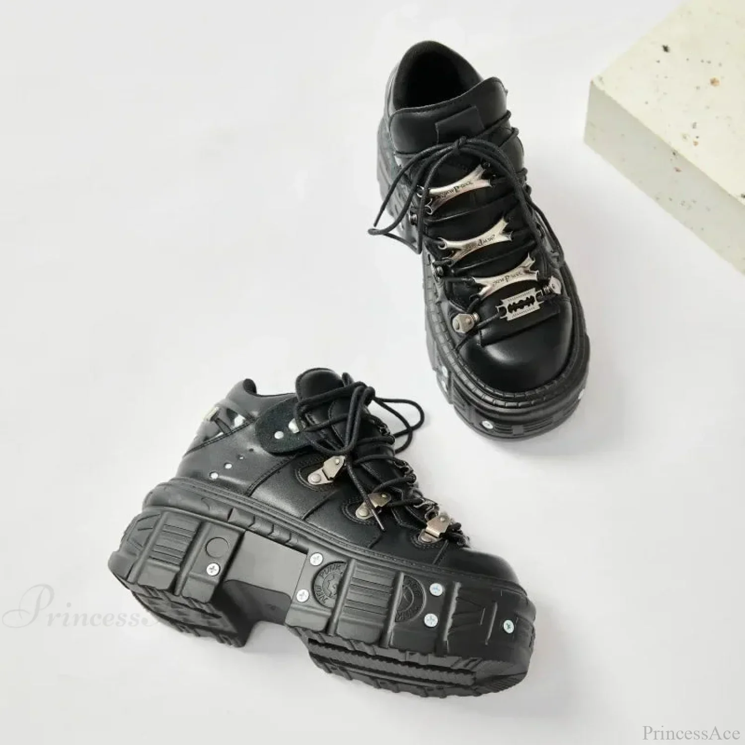 Dark Patchwork Bulky Sneaker - Image 2