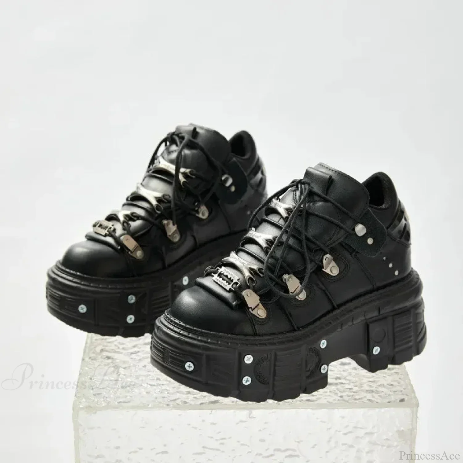 Dark Patchwork Bulky Sneaker - Image 3