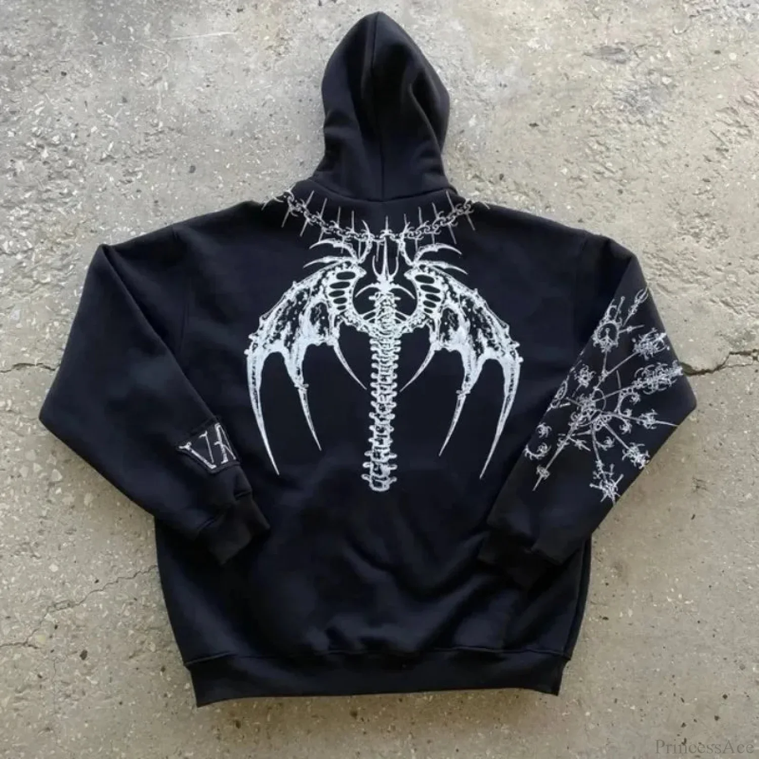 Dark Pattern Print Informal Hoodie - Image 4