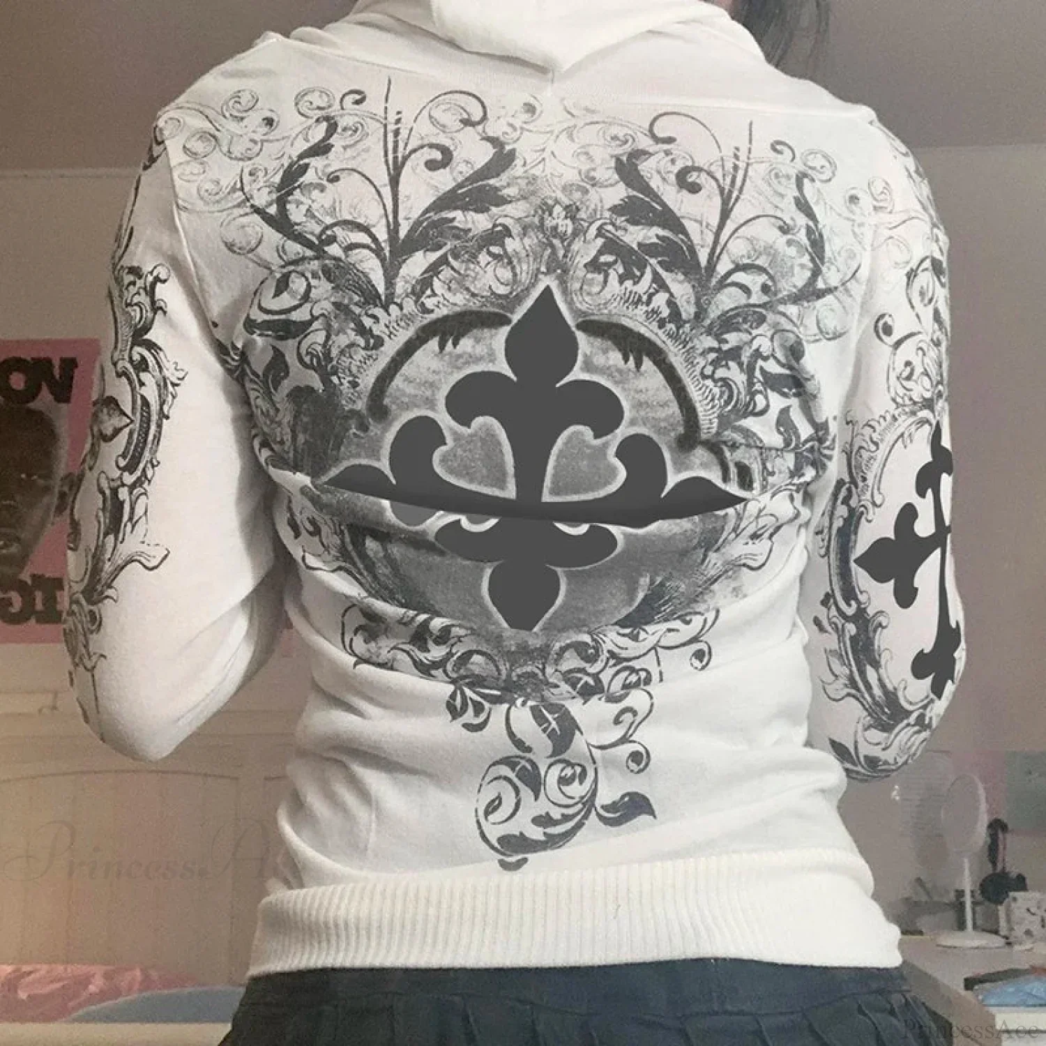Dark Rhinestone Zip Jacket - Image 4