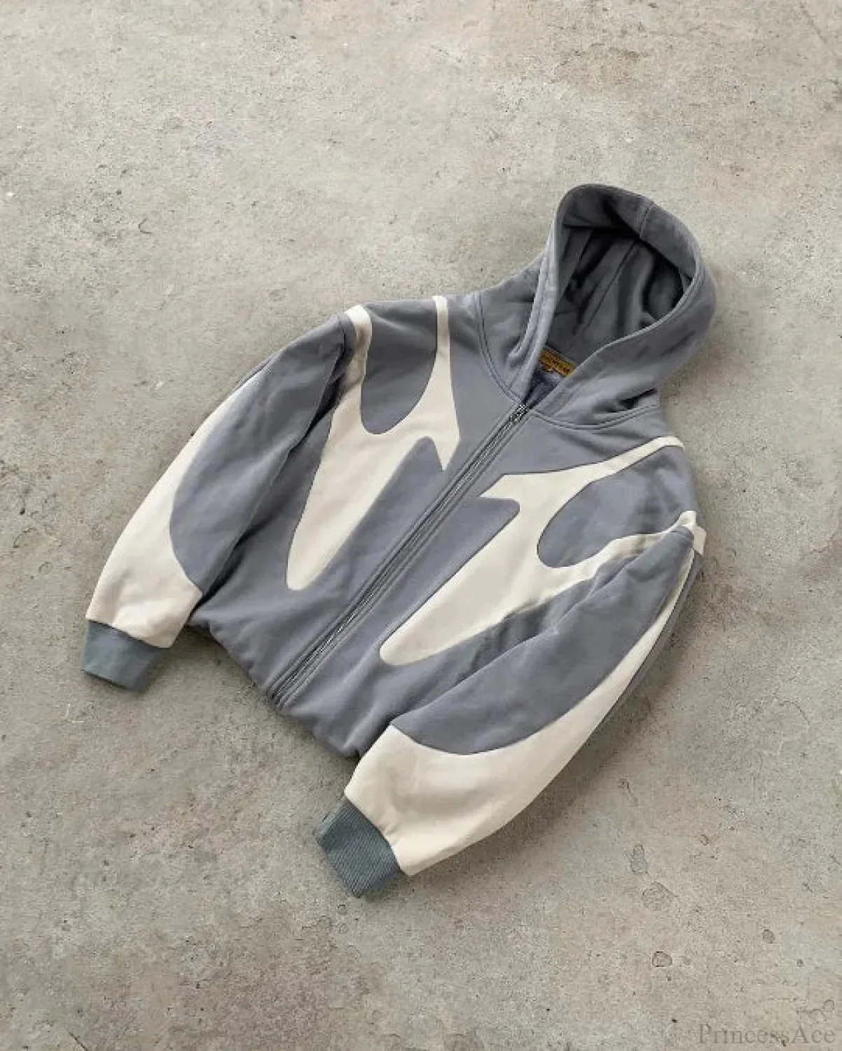 Dark Skull Design Zip Hoodie - Image 8