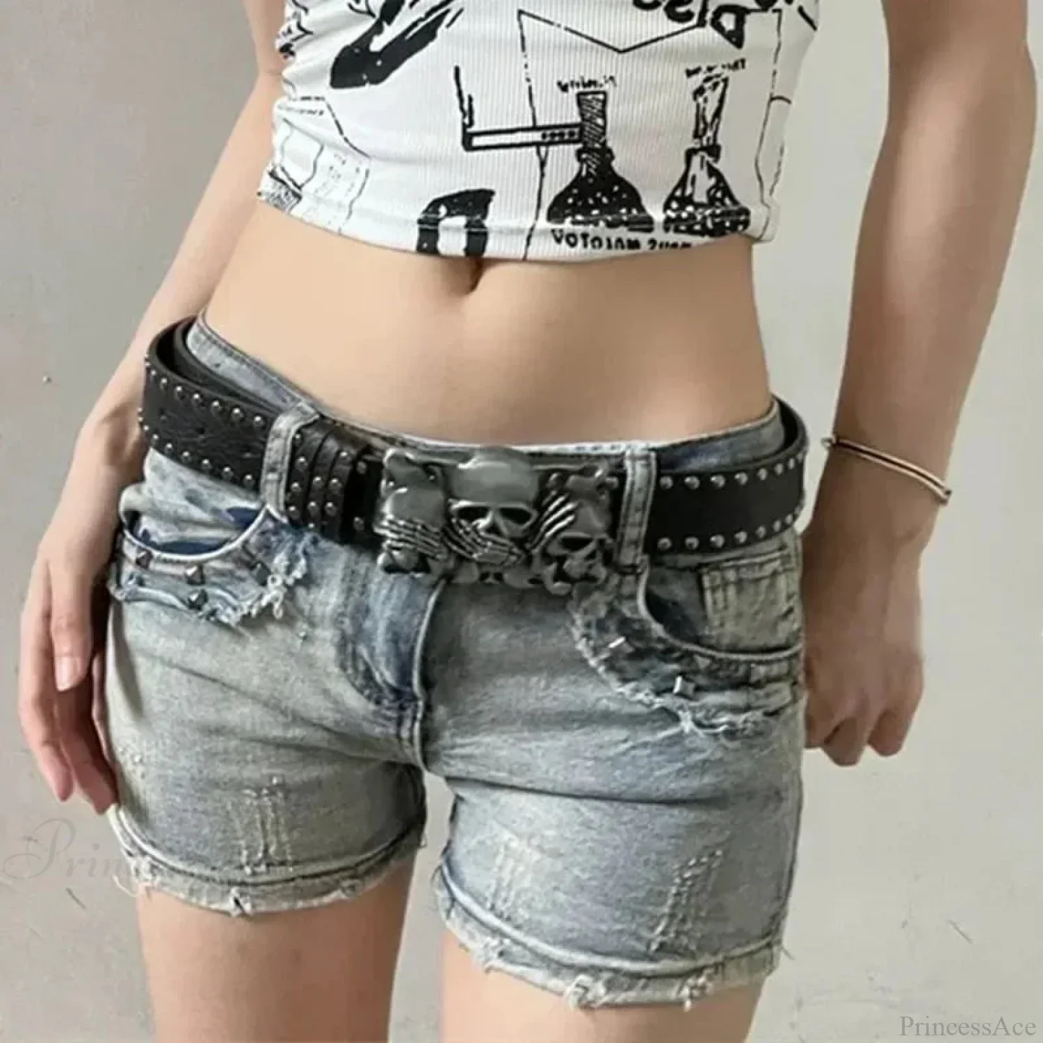 Dark Skull Hand Leather Belt - Image 2