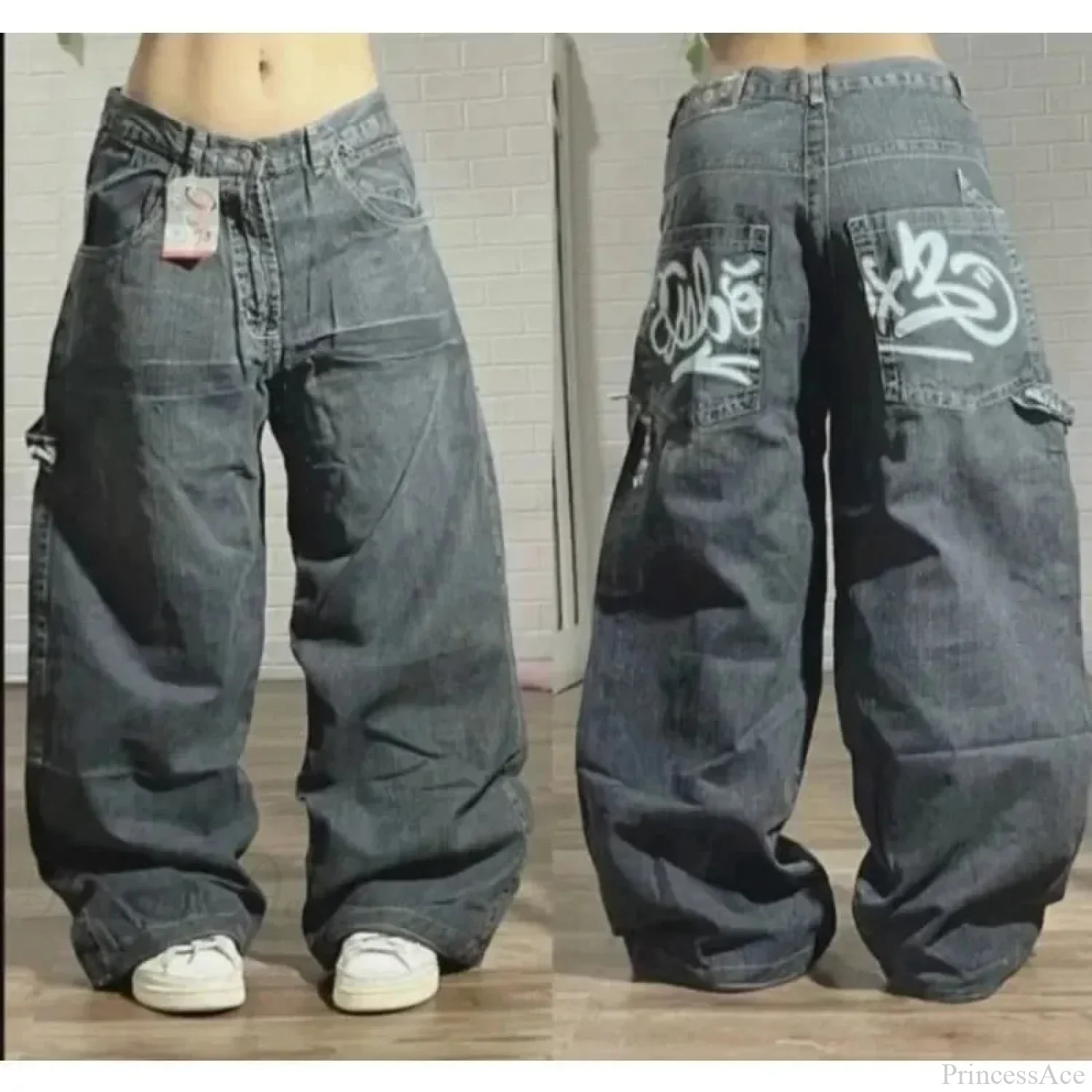 Dark Skull Print Tall Waist Pant - Image 11