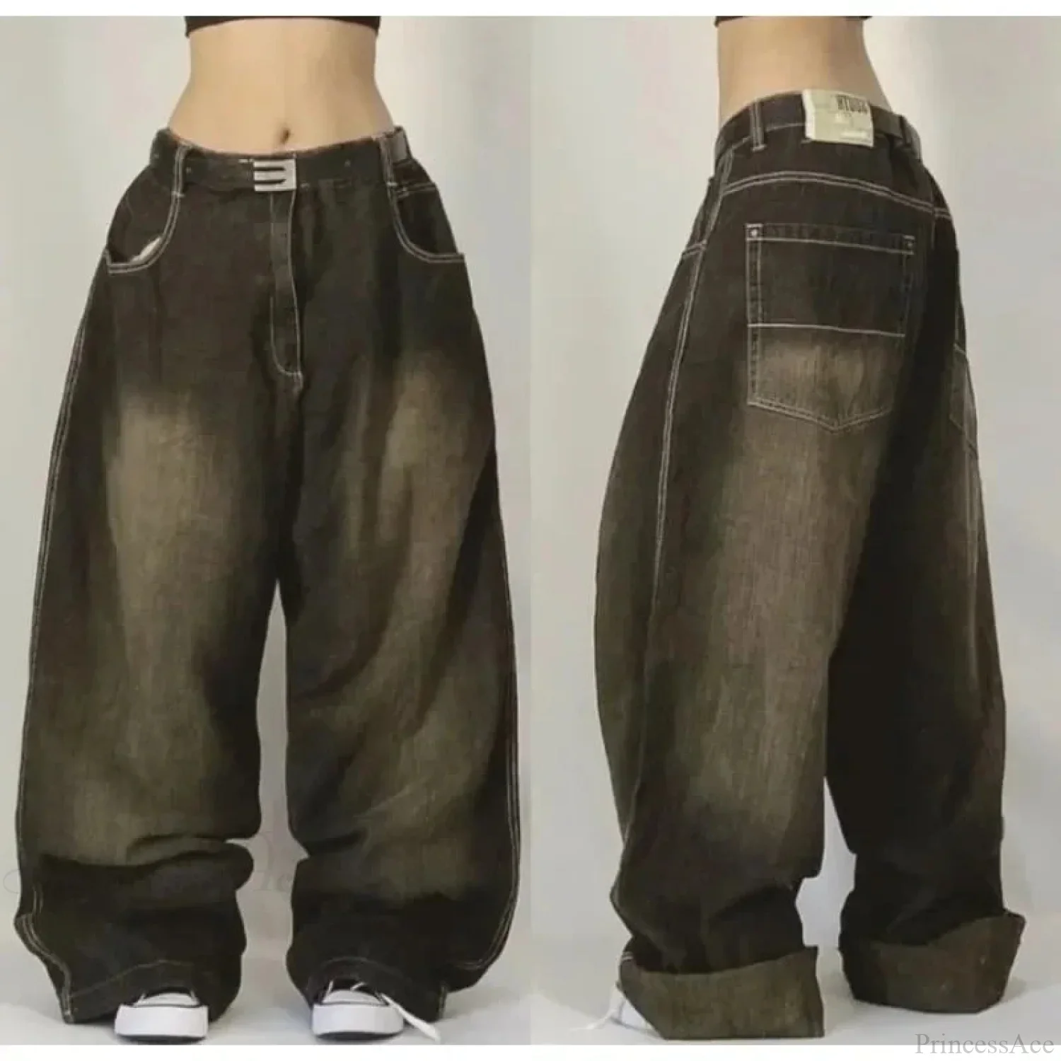 Dark Skull Print Tall Waist Pant - Image 15