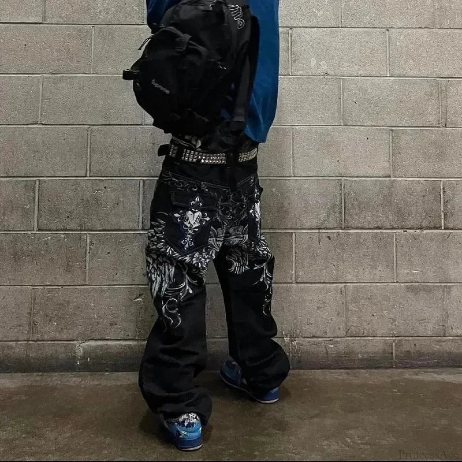 Dark Skull Shape Baggy Trouser - Image 2