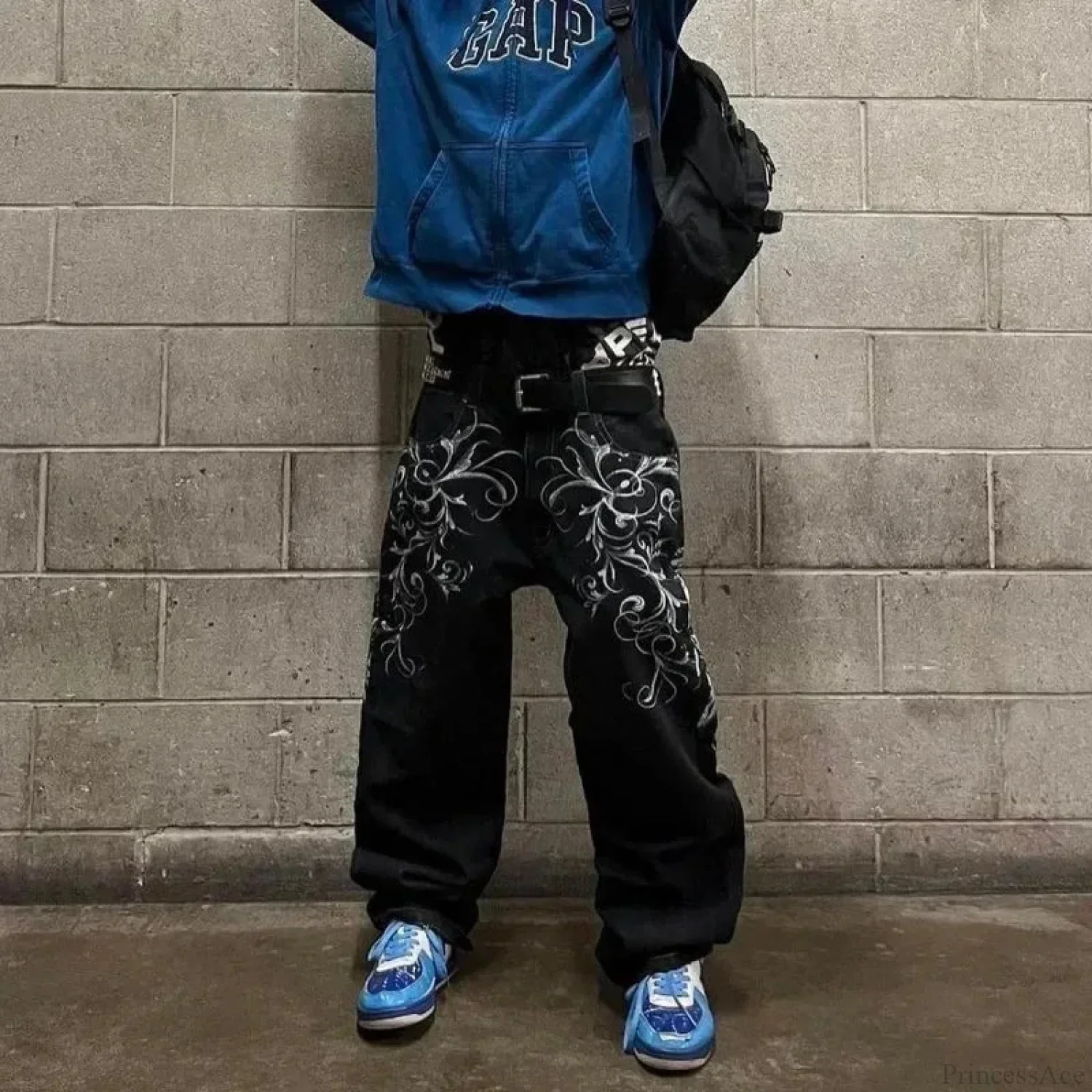 Dark Skull Shape Baggy Trouser - Image 3